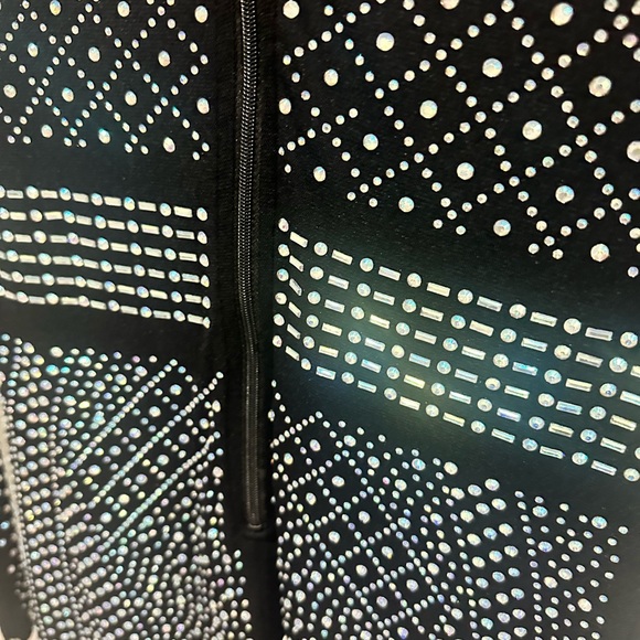 Windsor Black and Silver Embellished Long Sleeve Bodycon Dress NWT - Picture 8 of 8